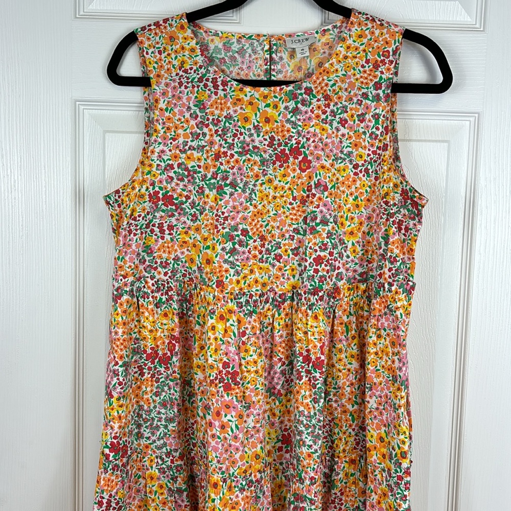 NWT J. Crew mixed floral tiered midi dress sz 6 - Picture 4 of 10